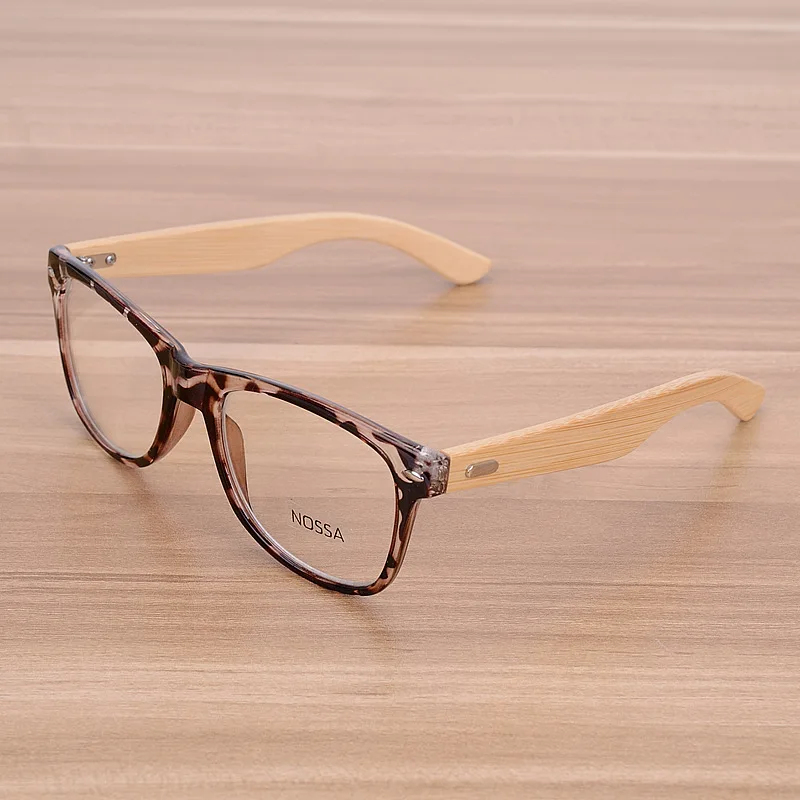 NOSSA бамбуковые винтажные очки ручной работы с заклепками в оправе для мужчин и