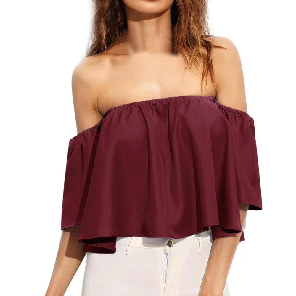 Женский топ без бретелек SAGACE летний бюстье на бретельках укороченный рукавов 2019|