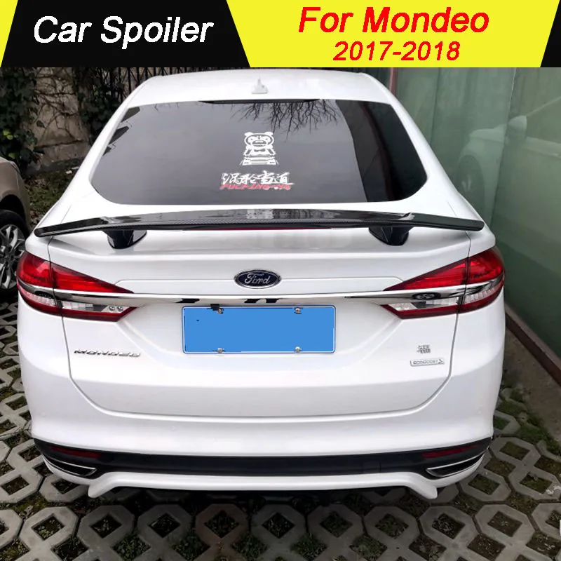 Для Ford Mondeo ABS материал со светодиодный лампой Неокрашенный праймер цвет украшение в виде хвостового крыла задний спойлер багажника