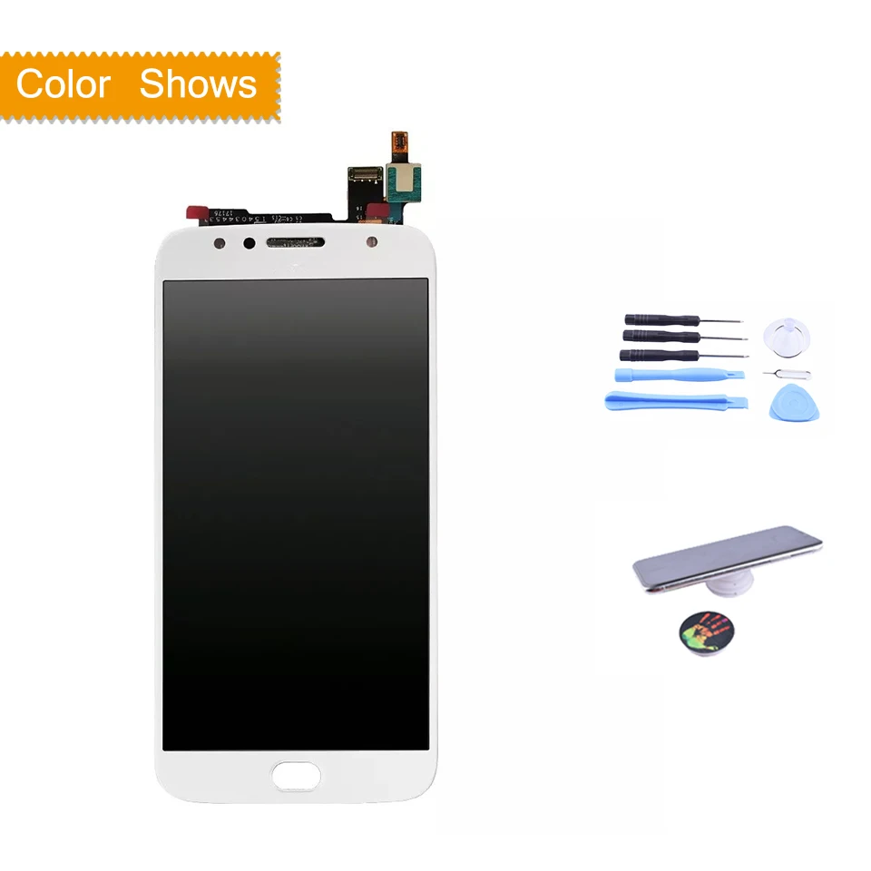 white with gift Для Motorola Moto G5S Plus ЖК-дисплей сенсорный экран дигитайзер сенсор полная ЖК-сборка XT1802 XT1803 XT1805 XT1086 монитор - Цвет: white with gift