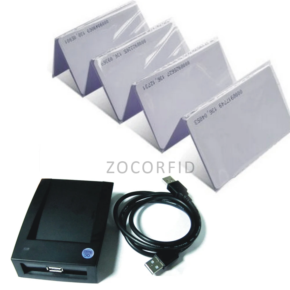 100 шт./лот EM ID CARD 4100/4102 reaction ID card 125 кГц RFID карта+ 1 считыватель(TXT out