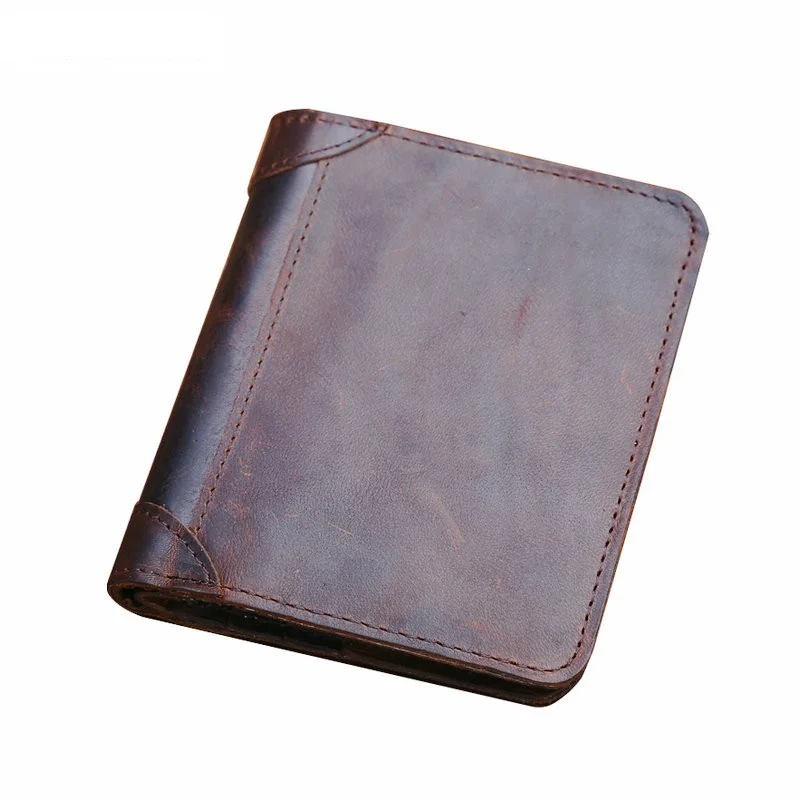 Мужские кошельки из кожи Крейзи Хорс 2019 винтажный кошелек натуральной для мужчин