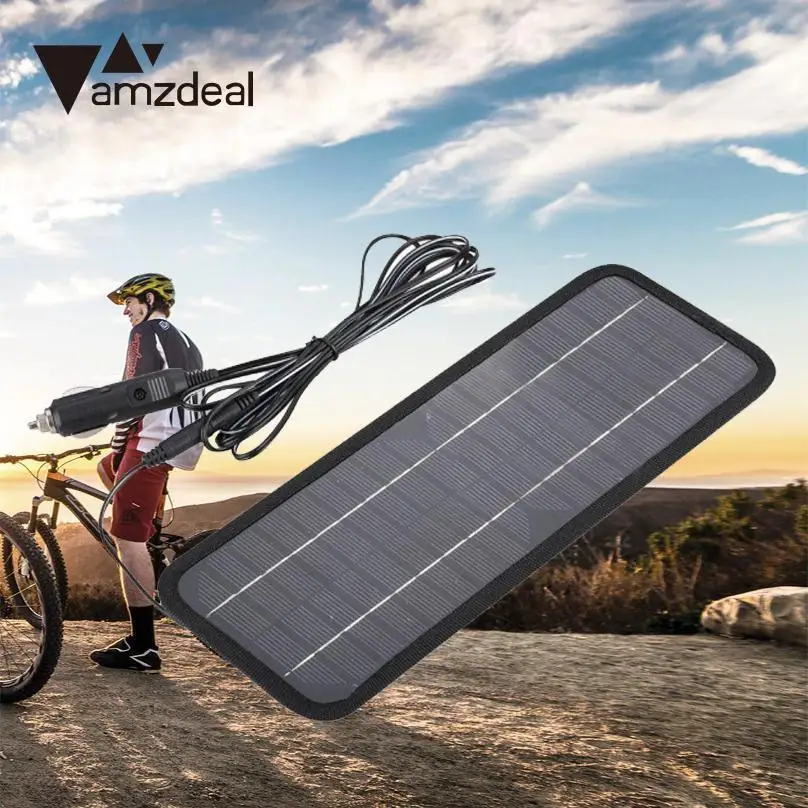 Amzdeal 12 В 4.5 Вт Панели солнечные Мощность Портативный Батарея Зарядное устройство