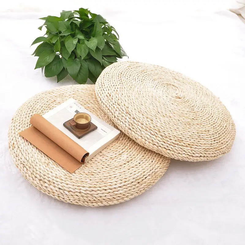 Кукурузная соломенная подушка для сиденья ручной работы Круглые Искусственные