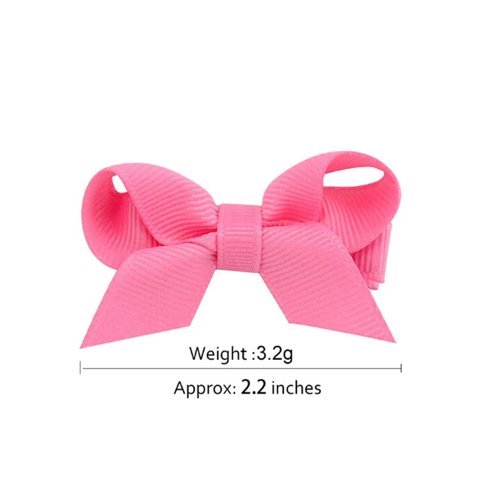 

20PCS Solid Grosgrain Ribbon Bows Clips Hairpin Girl's hair bows Boutique Hair Clip Headware Kids Hair Accessories