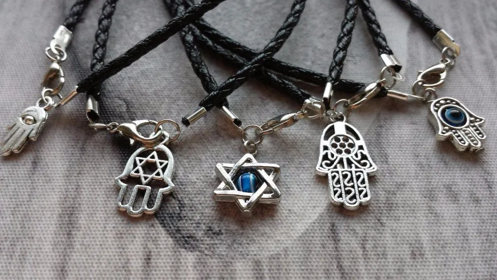 10 шт. серебряные подвески для браслета манжеты|star of david bracelet|bracelet starhand fatima bracelet |