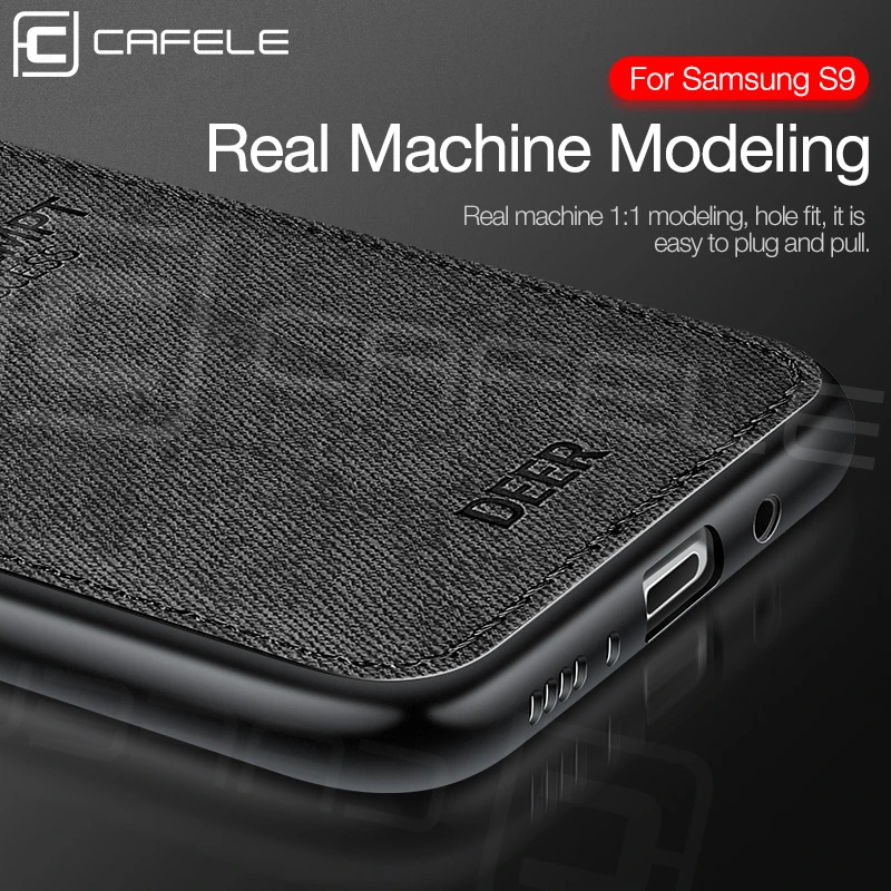 Cafele тканевый чехол для телефона Samsung Galaxy S8 Plus S9 Милая накладка Олень TPU Мягкий |