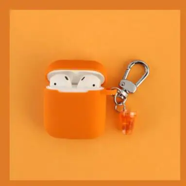 3 Милый силиконовый беспроводной Bluetooth гарнитура зарядная коробка для Airpods силиконовый чехол для наушников Защитный чехол с подвеской - Цвет: 3