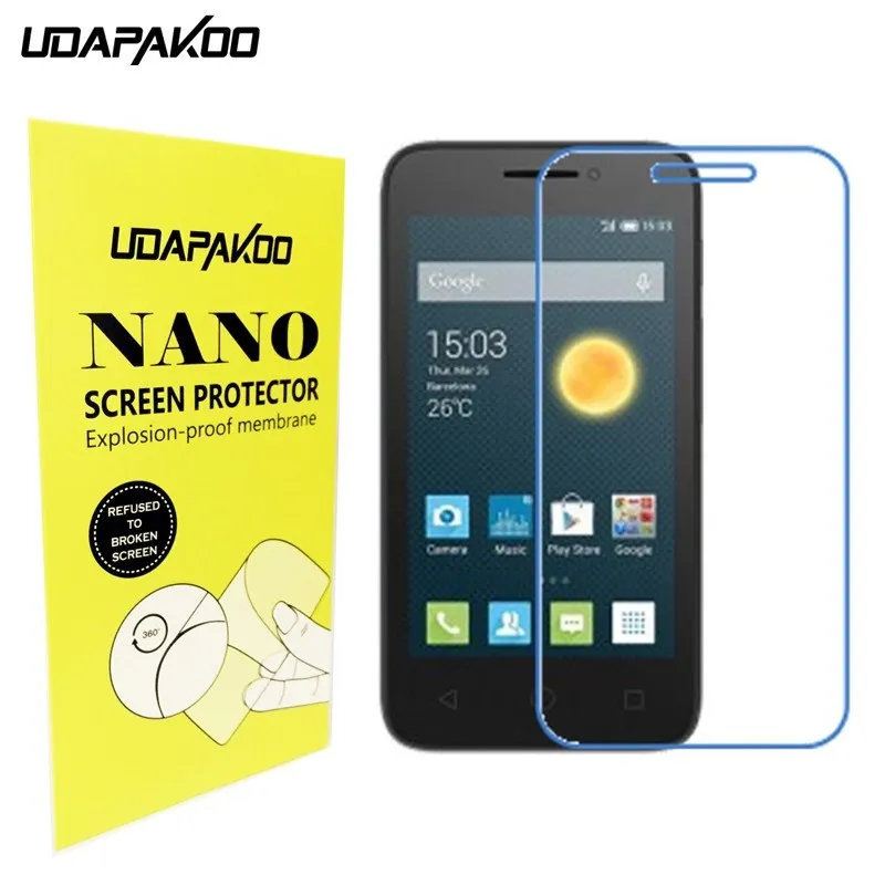 Мягкая стеклянная пленка Nano Взрывозащищенная Защитная для экрана Alcatel One Touch Pixi