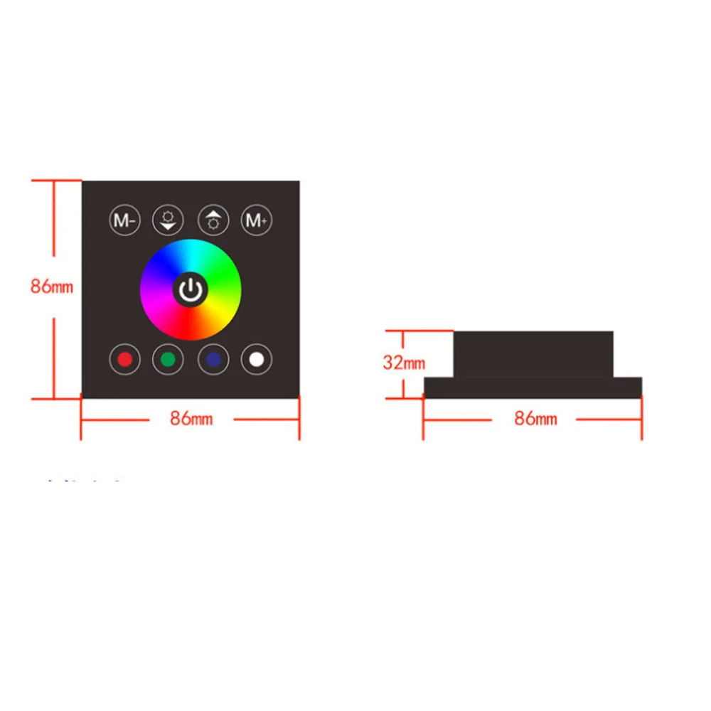DC12V 4A * 4CH RGB RGBW панель из закаленного стекла цифровой сенсорный экран диммер