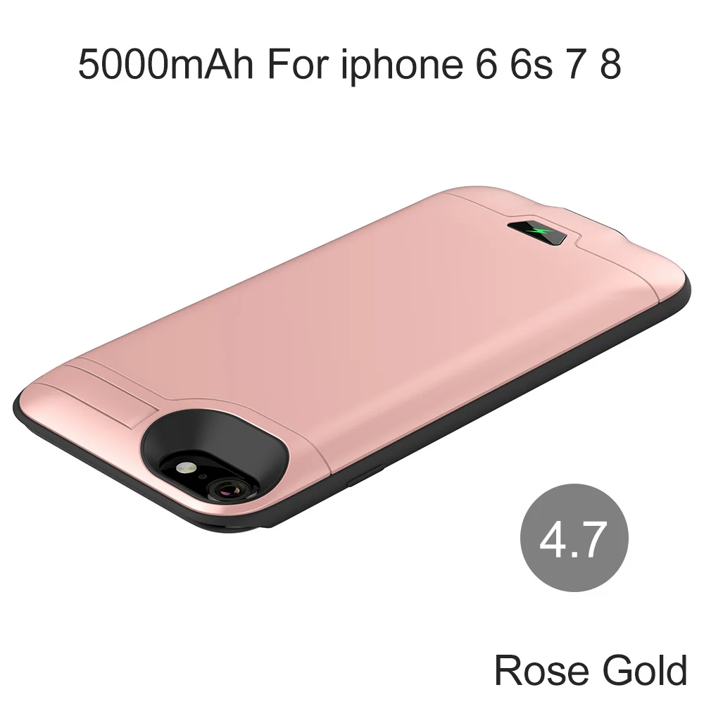 5000mAh for 4.7 XGODY 8000 мАч сверхмощный аккумулятор чехол для iphone 6 6s 7 8/Plus внешний смарт-аккумулятор зарядное устройство чехол для iphone 4,7 5,5 - Цвет: 5000mAh for 4.7