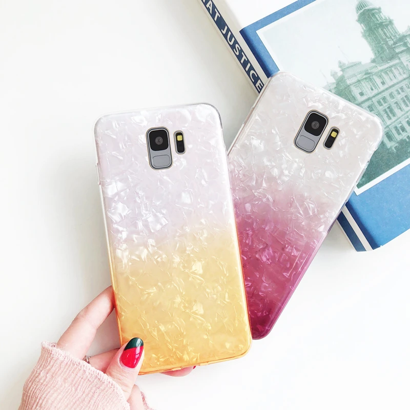Чехол для Galaxy S9 блестящий Блестящий силиконовый чехол Funda Samsung S8 A6 A8 Plus J2 Pro J4 J6 2018
