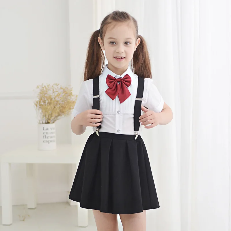 Новые детские комплекты летней одежды для девочек школьная повседневная одежда