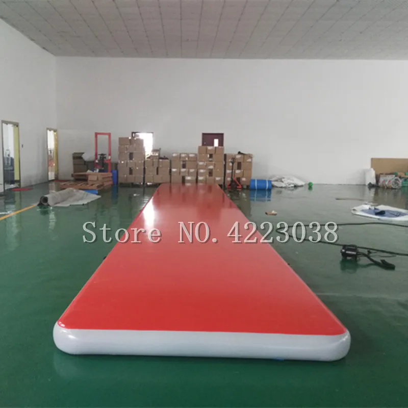 Скидка Надувной воздушный матрас для тренировок, коврик для гимнастики, коврики для высадки болельщиков, тренажерный зал для тренировок, 10x2x0,2 м, в ...