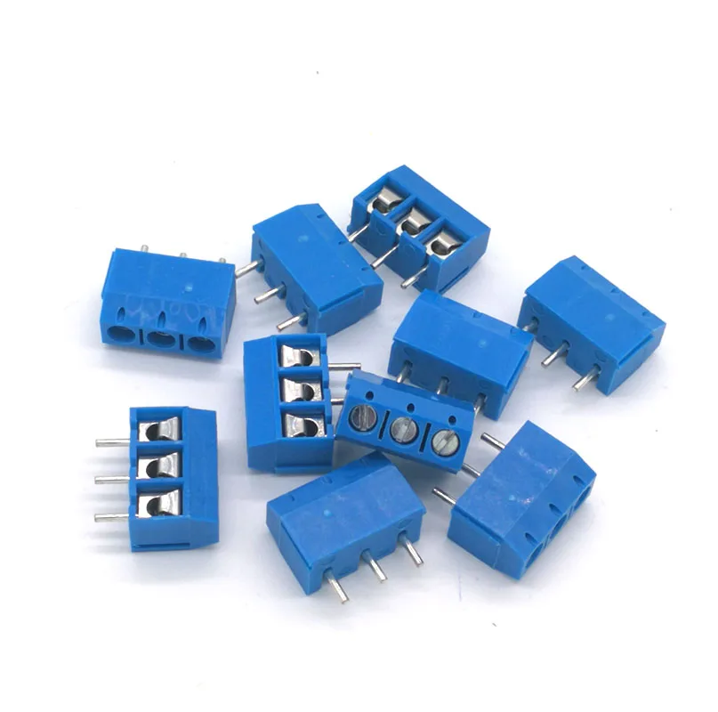 5/20 шт Шаг 5 мм 2P 3P винт PCB клеммный блок соединители bornier 301 в прямые контакты провода кабель латунь morsettiera 15A