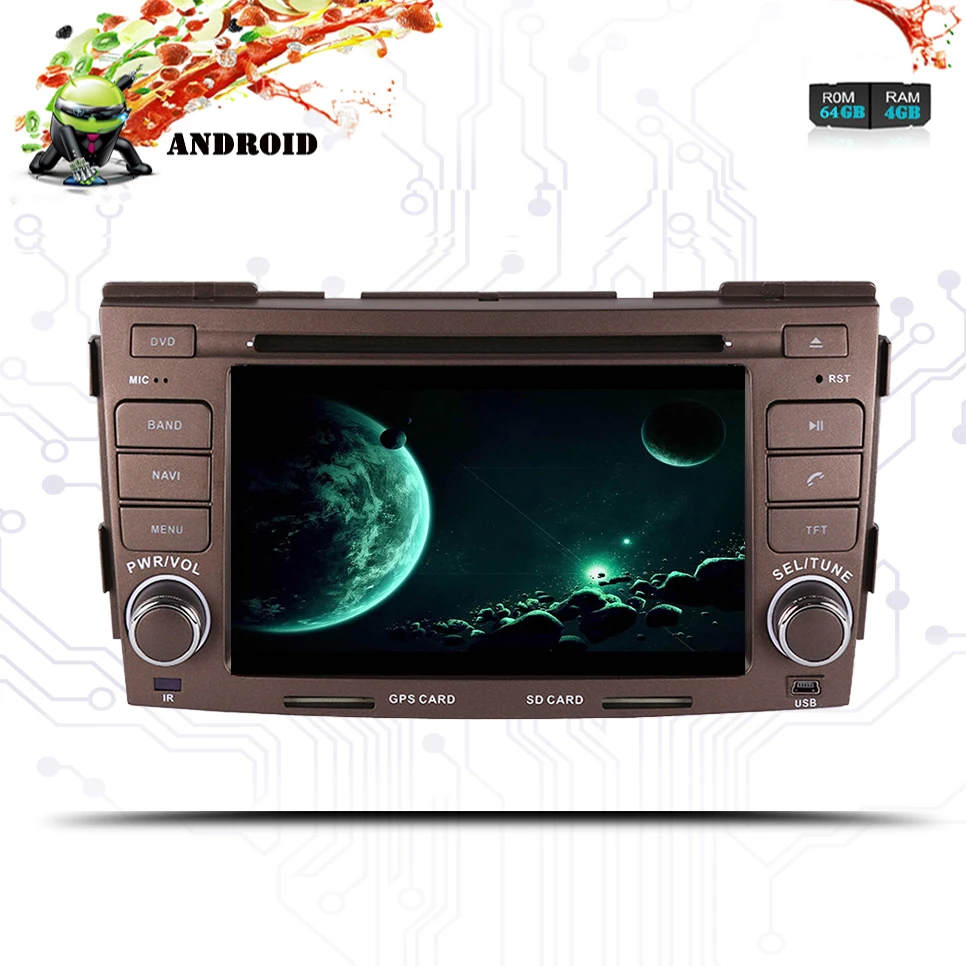 Android 9 0 4 Гб 64 Восьмиядерный автомобильный DVD плеер GPS навигация Авто Радио стерео