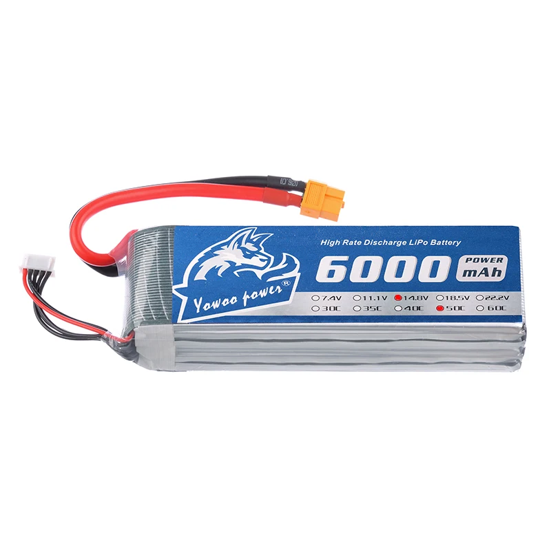 YOWOO Lipo 4S батарея 14 8 v 6000 mah 50C 100C для RC автомобилей/грузовиков Traxxas X maxx лодка Heli uav FPV E
