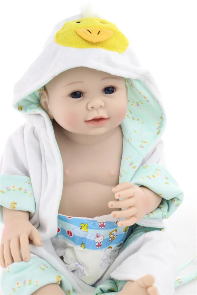 

20"50cm Full Body Silicone Reborn babies dolls barehead boy adorable bathe Toys best Xmas Birthday Gift bonecas toy Present
