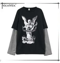 NiceMix, весенний Повседневный свитер с цветочным рисунком, женские пуловеры в стиле Харадзюку, Осенние винтажные Джемперы, Корейская уличная одежда, Pull Hiver Femme