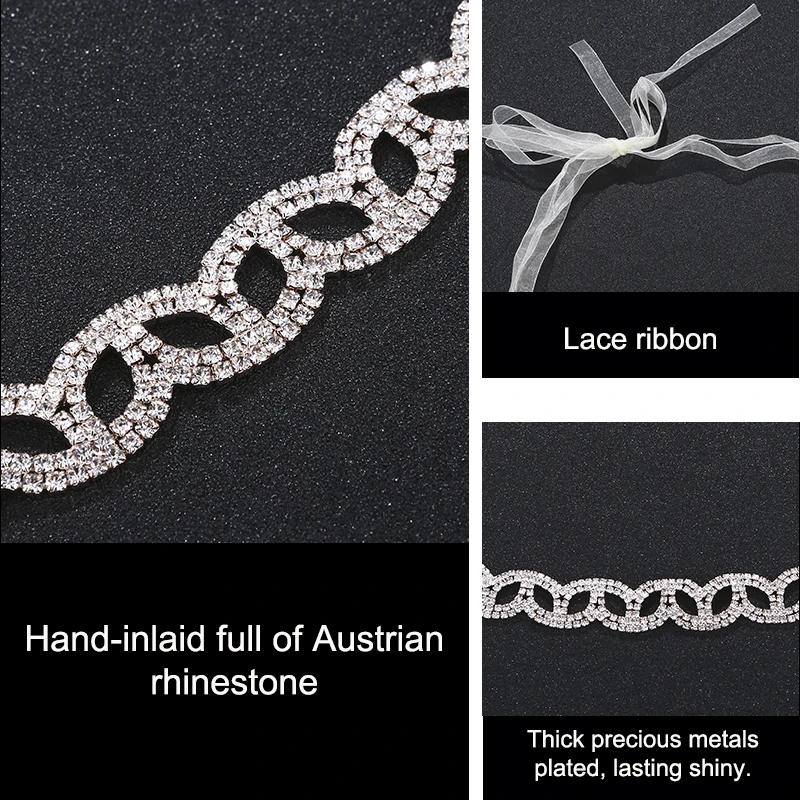 Miallo Full Austria Rhinestone Rose Gold Bridal Headband Hair Jewelry Women Chain Headpieces Accessories Wedding Tiara | Украшения и
