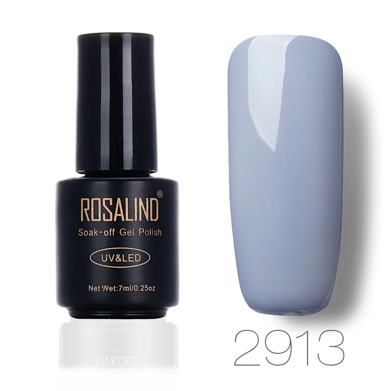 ROSALIND 7 мл Лак для ногтей великолепный цвет Гель-лак для ногтей Vernis полуперманентное верхнее покрытие Базовое покрытие гель-лаки для ногтей Гель-лак - Цвет: 2913