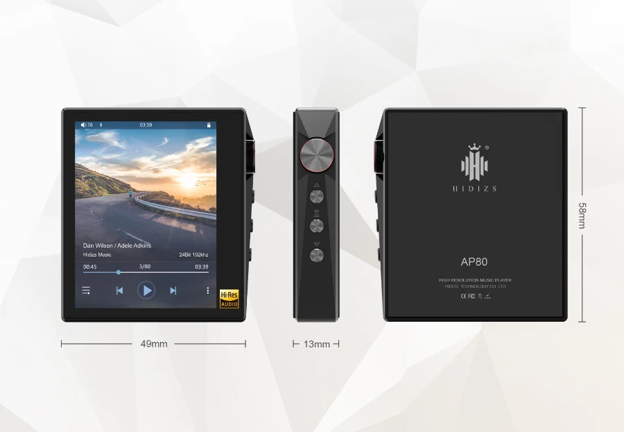 Hidizs AP80 Hi-Res ES9218P Bluetooth Hi-Fi музыкальный MP3 плеер LDAC USB DAC DSD 64/128 fm-радио HibyLink FALC DAP