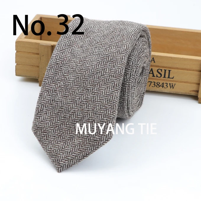 New Style Wool Viscose Tie 7cm Ties Fluffy Solid Color Corbata Slim Striped Necktie Cravat Clothing Accessories Warm Dot Ties