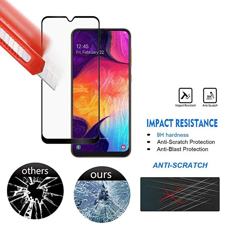 HD clear Glass On The For Samsung Galaxy A50 Screen Protector Samsun A 50 Tempered Cover Film | Мобильные телефоны и