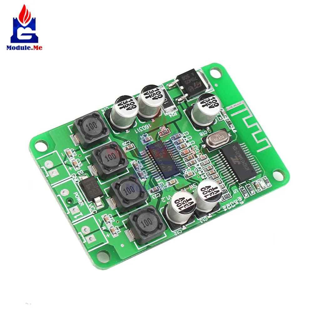 TPA3110 2X15 Вт 15 Вт+ 15 Вт Беспроводной Bluetooth аудио Мощность усилитель доска двухканальный усилитель модуль для 4/6/8/10 Ом Динамик DC 10-алюминиевая крышка, 25В