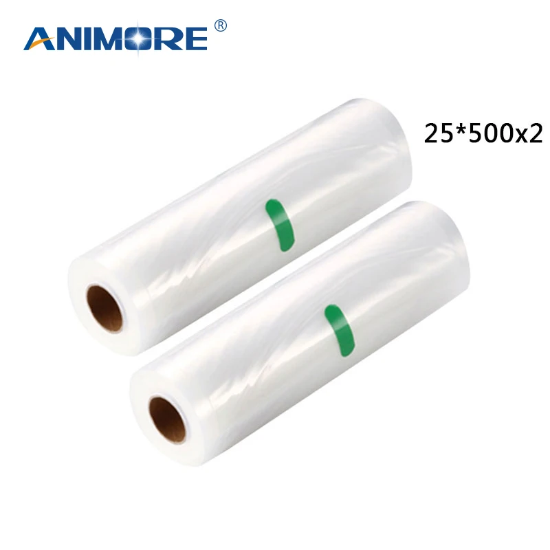 Вакуумный упаковщик ANIMORE 25x500 пакеты для хранения продуктов 2 рулона