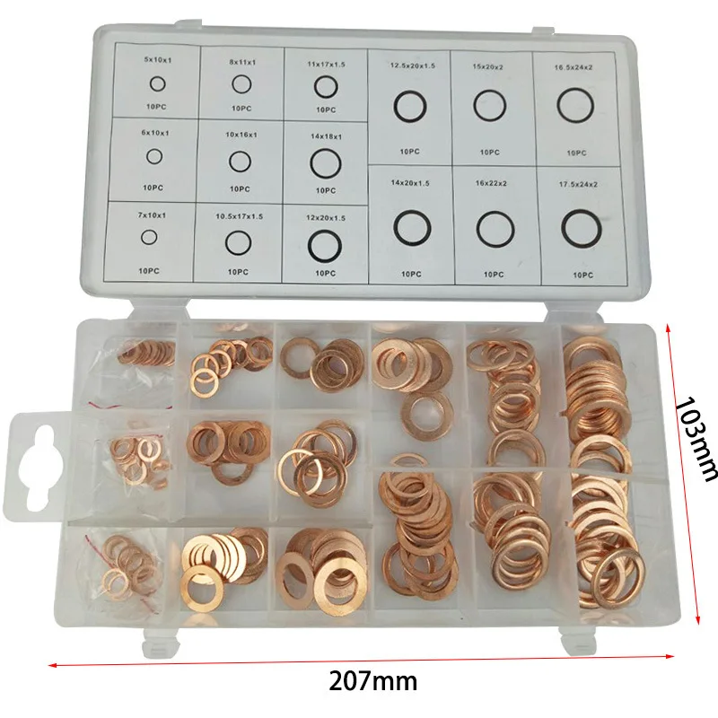 Высокое качество 150 шт. медная шайба морское уплотнительное кольцо плоский