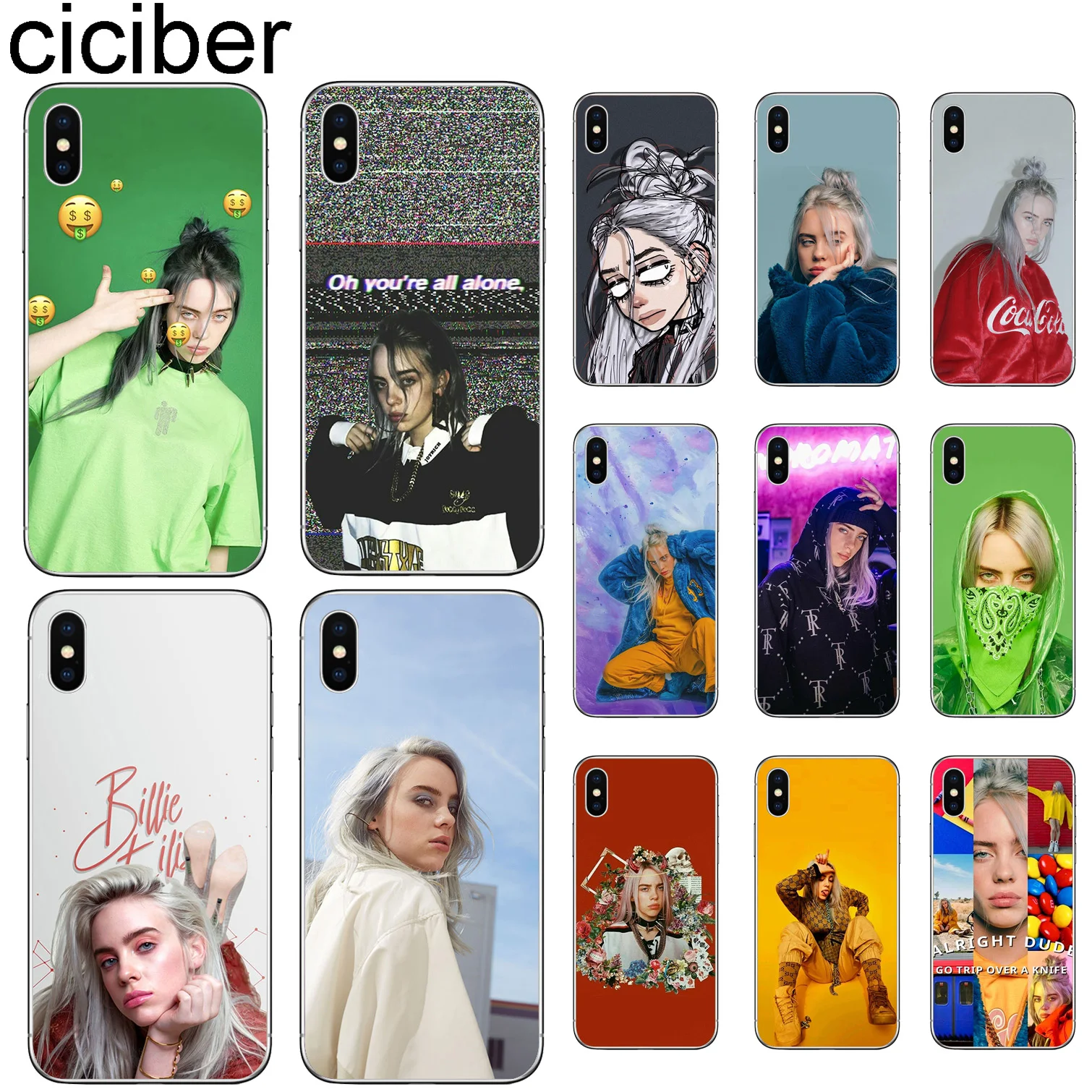 Чехол для телефона ciciber Billie Eilish s для iphone 11 Pro X XS MAX, чехол для iphone XR 7 8 6 6S Plus 5S SE, мягкий чехол из ТПУ