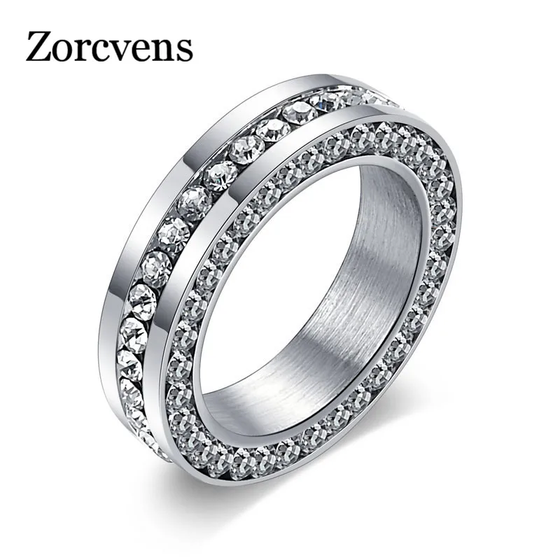 Новое модное обручальное кольцо ZORCVENS белое золотое ювелирное изделие с фианитом