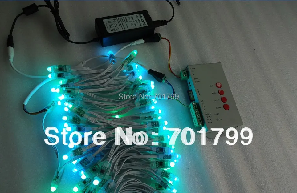 100 шт. 12 в пост. Тока мм WS2811 led pixel node с полностью белый провод (20AWG) класс IP68|ip68