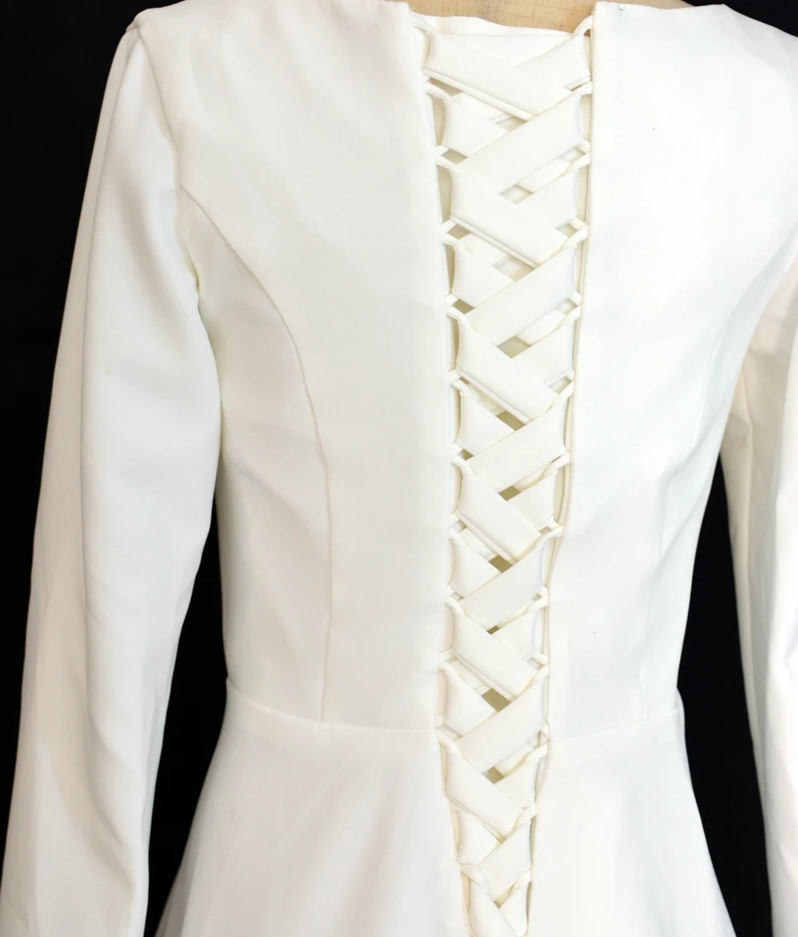 Vestido De Novia/свадебное платье со шлейфом, новинка, кружевное платье в мусульманском стиле с длинным рукавом, ТРАПЕЦИЕВИДНОЕ свадебное платье, свадебное платье