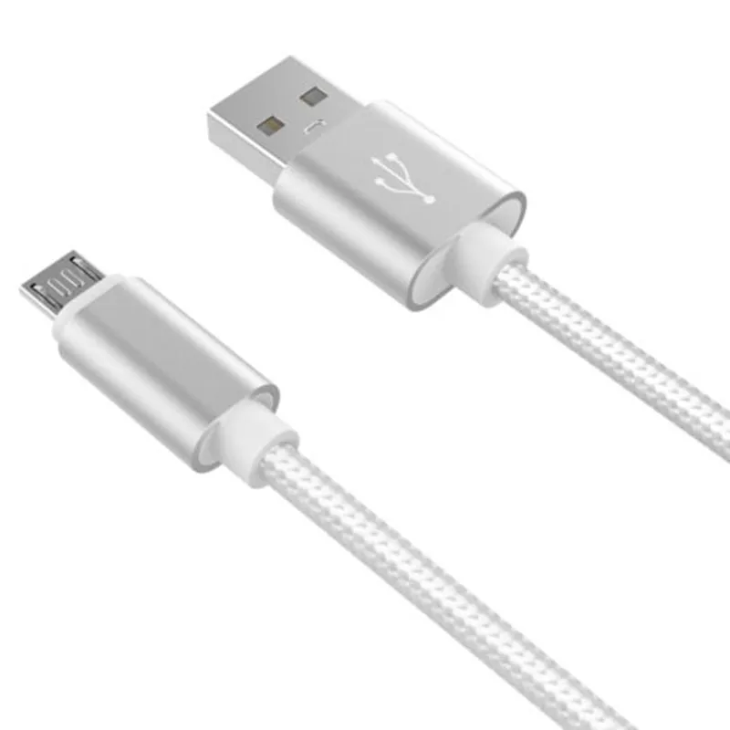 2 USB порта быстрое автомобильное зарядное устройство адаптер + 1 м нейлоновая