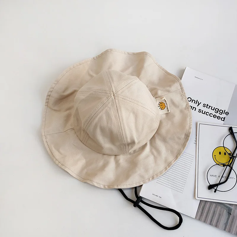 Панама хлопковая для маленьких девочек милая пляжная шапка из денима с защитой