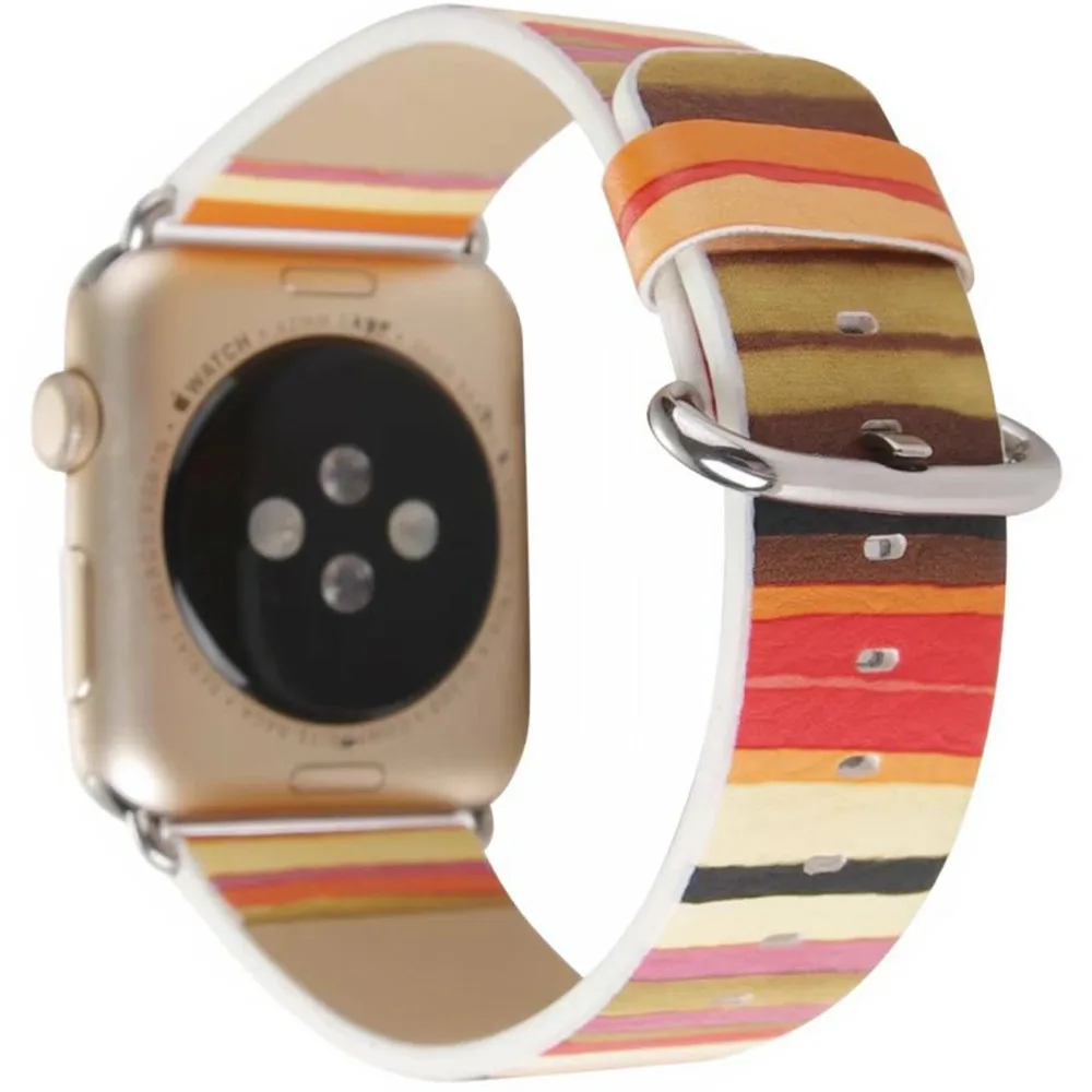 Genuine Leather watch band for apple strap 42mm 38mm bracelet iwatch series 1/2 | Наручные часы