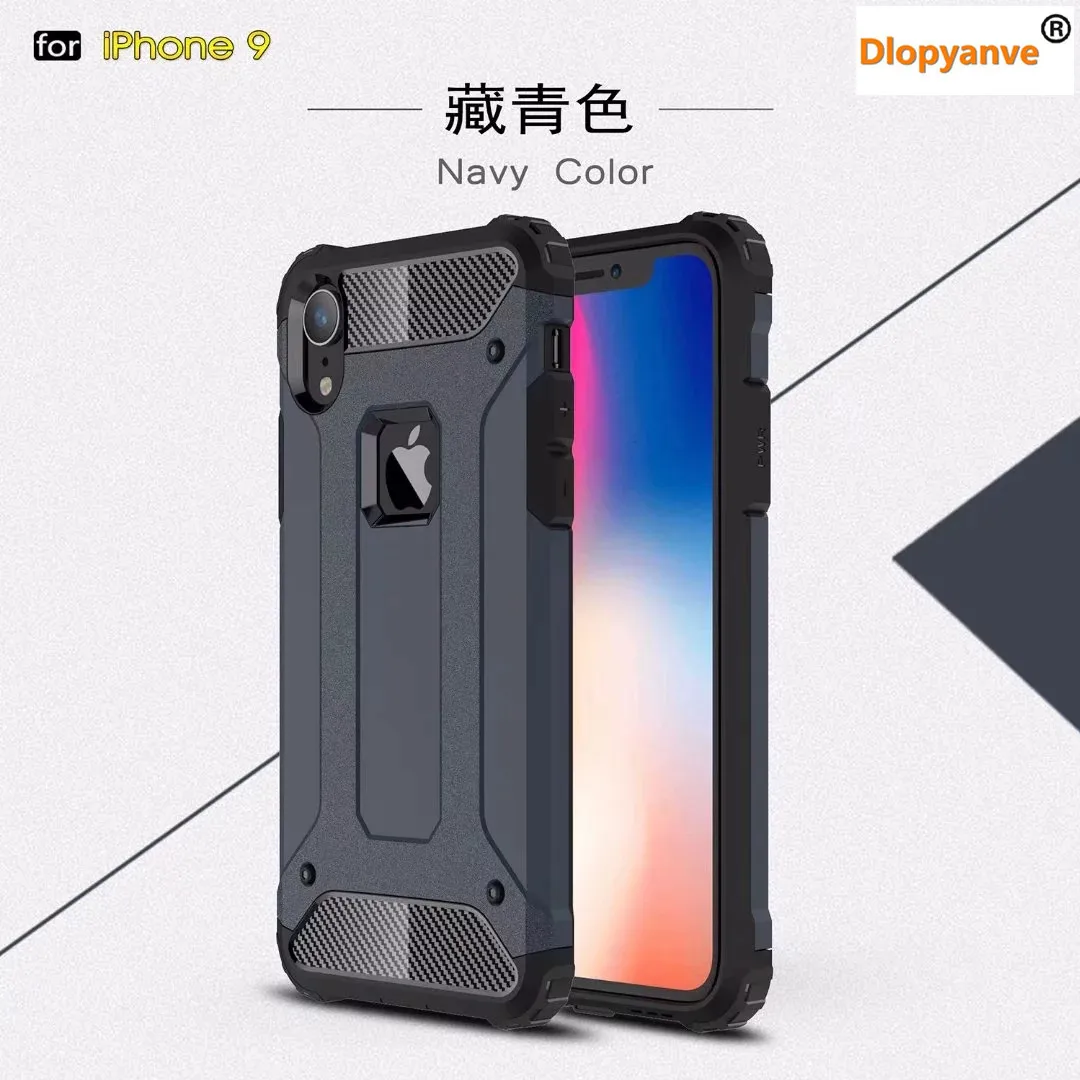 Прочный бронированный чехол для Xiaomi 9 8 SE 6X 5X Max Mix 2 3 Жесткий ПК противоударный чехол для Xiaomi Redmi 3 4 4A 4X 5A 6A Note 4, 5, 6, 7 Pro - Цвет: Navy