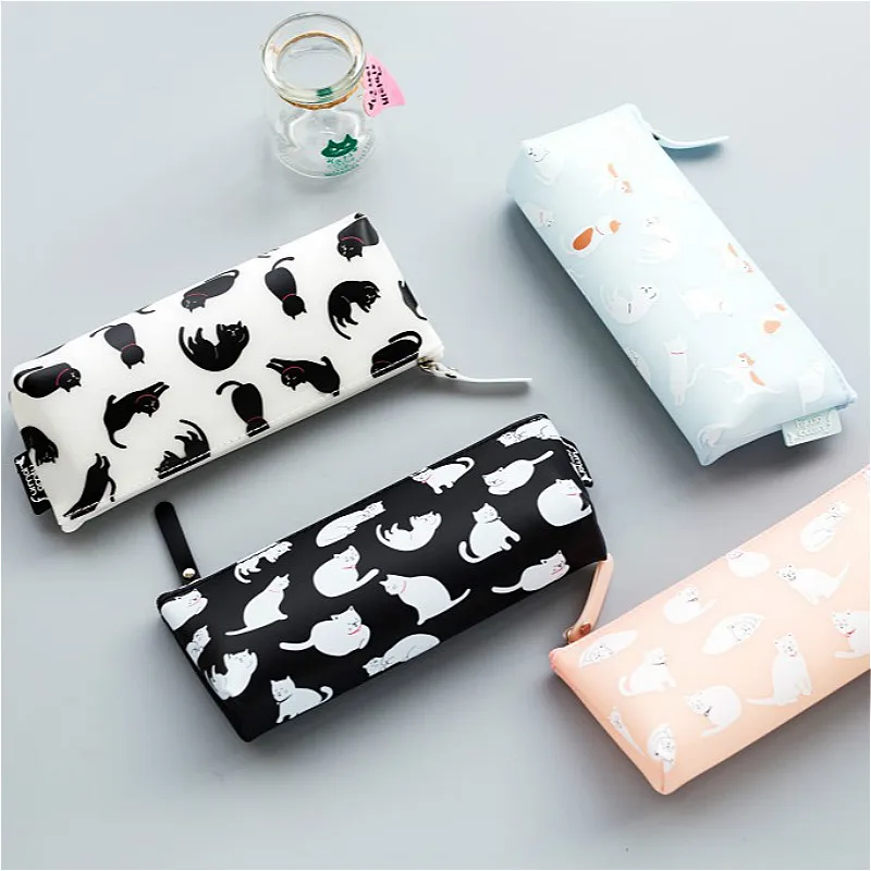 Силиконовый чехол для карандашей в виде кошки 1 шт. | Канцтовары офиса и дома