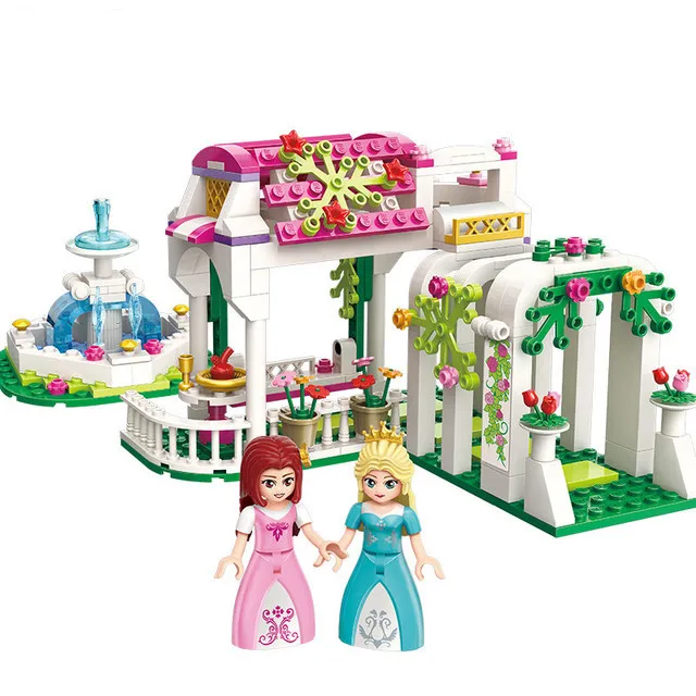

Princess castle Windmill Children's building blocks assembling small particles to insert girl toys
