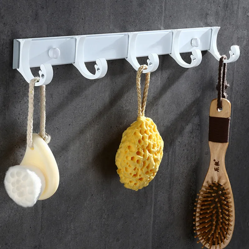 

Free shipping Europe style black painting bathroom towel hanger wall hanging robe hook door clothes coat hooks