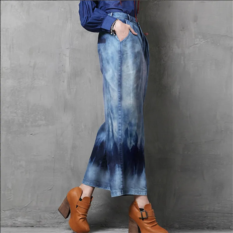 Винтажные женские джинсы Calca Feminina 2017 модные новые с эффектом потертости