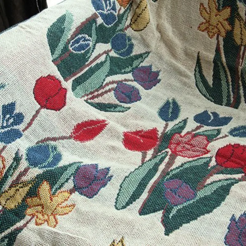 Хлопковое Тканое одеяло с кисточками для дивана и тюльпана, вязаное одеяло для дивана, полотенца для кровати, покрывало для путешествий
