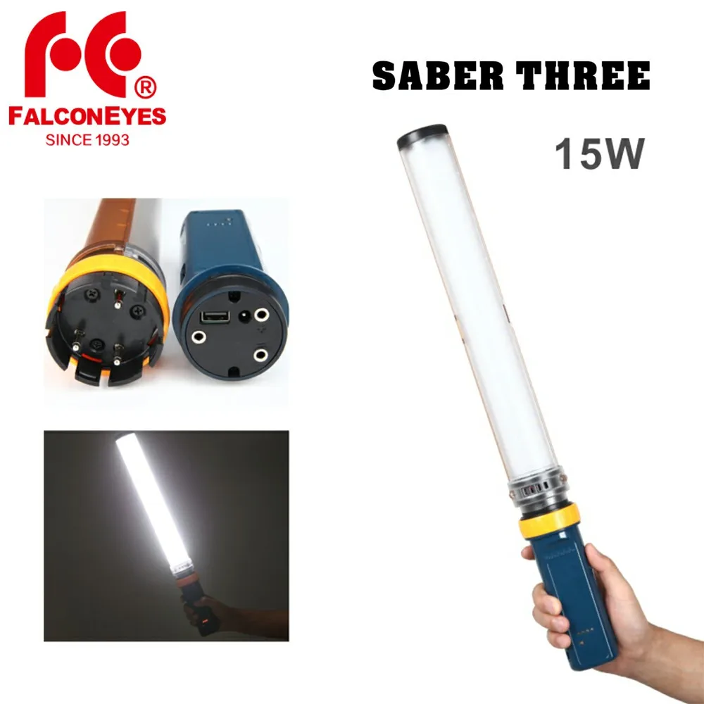Falcon Eyes 15W Saber3Dimmable выходная мощность ручной светодиодный Фото Видео