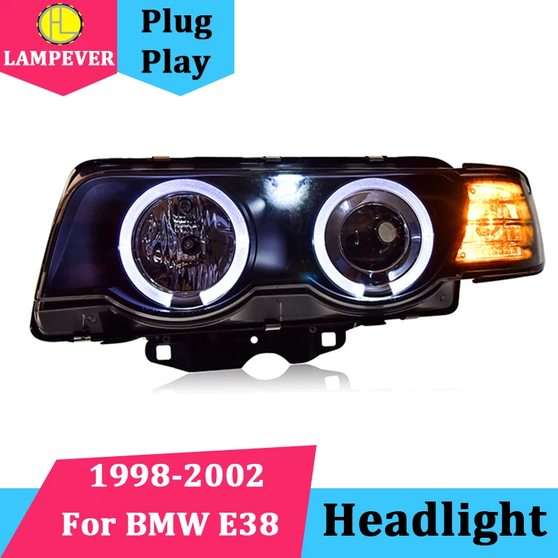 Автомобильная фара Lampever для BMW E38 фары 1998 2002 передняя светодиодная DRL Биксеноновая
