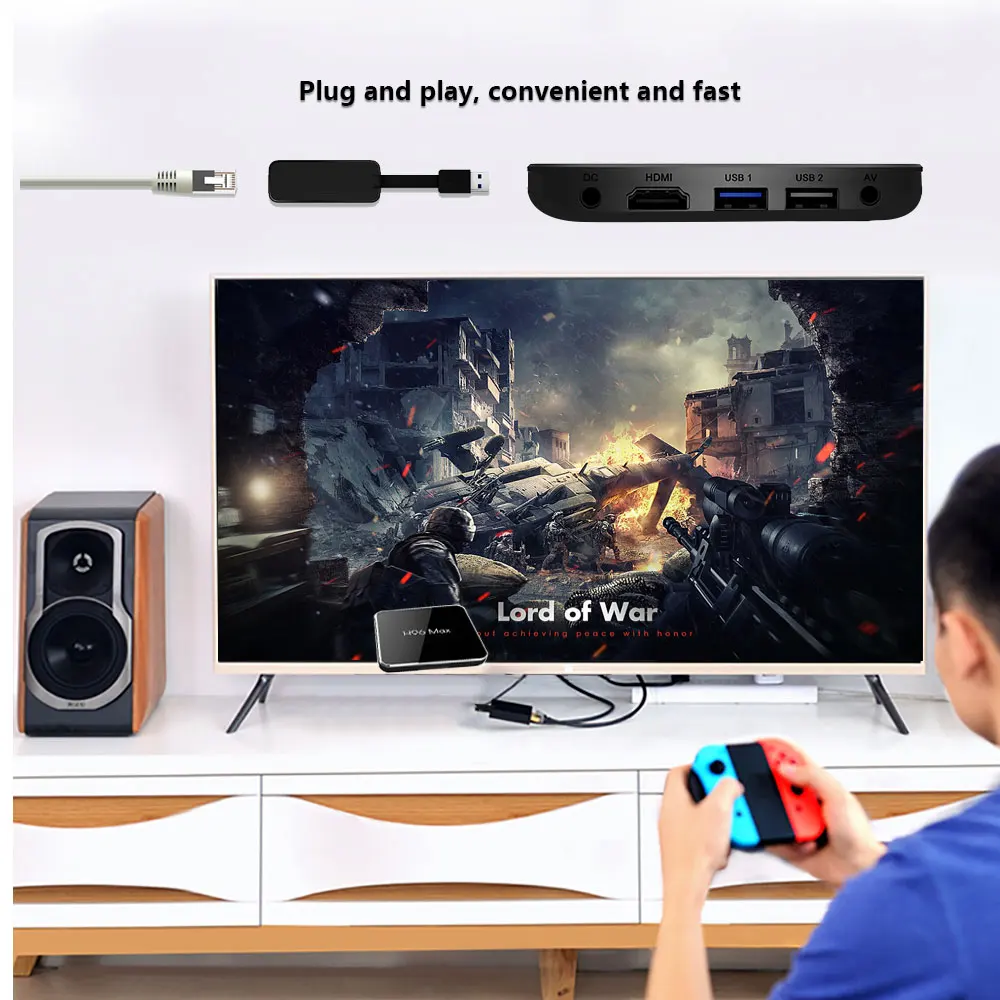 H96 Max x2 caja de tv inteligente Android 8,1 четырехъядерный процессор Amlogic S905X2 LPDDR4 4 Гб 64 Гб 2,4G y 5 ГГц Wifi 4 K ТВ-приставка