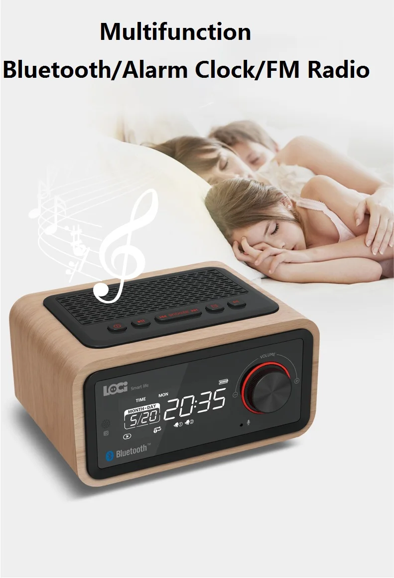 EStgoSZ Ретро деревянный радиоприемник Bluetooth динамик сабвуфер FM Поддержка Будильник AUX TF карта USB диск с пультом дистанционного управления