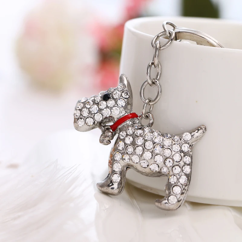 2018 NoEnName_Null милый модный белый и красный puppy c сумка кольцо для ключей подарок на