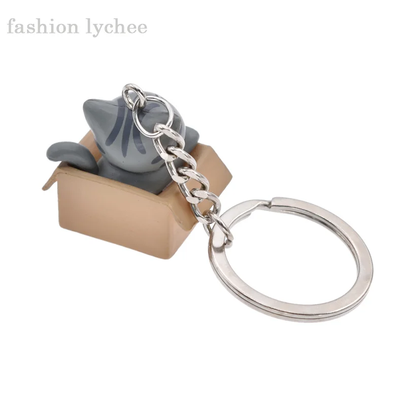 Модный брелок lychee 4 шт. милый Кошачий Ящик для ключей с вида цветов автомобильный